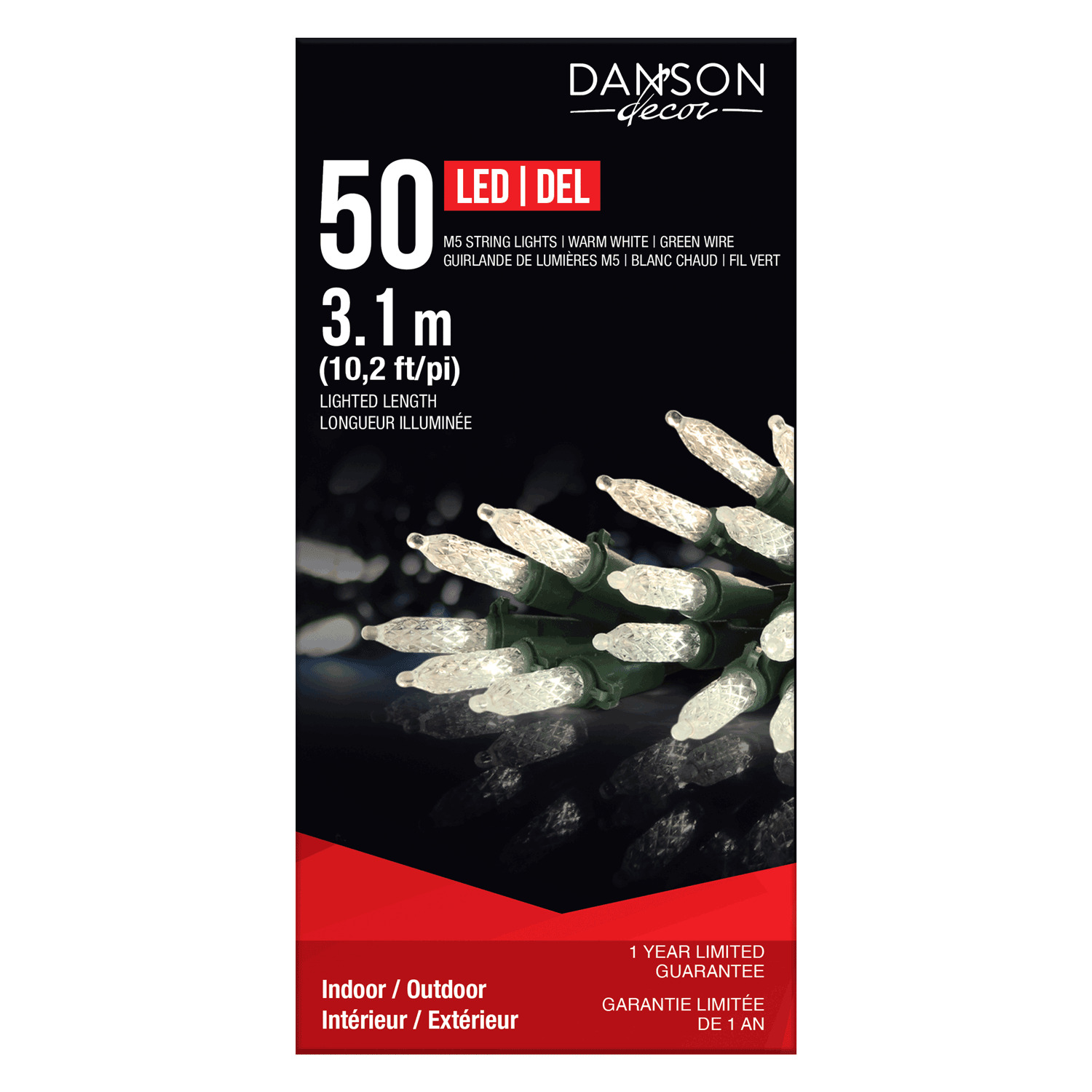 Danson - M5 Christmas string lights, 50 LED lights