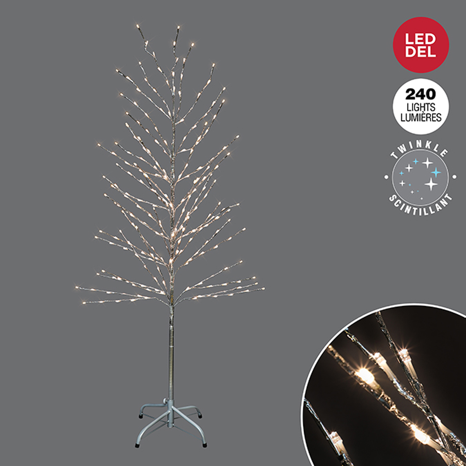 Danson - Sapin de Noël artificiel à branches scintillantes, 1,5 m