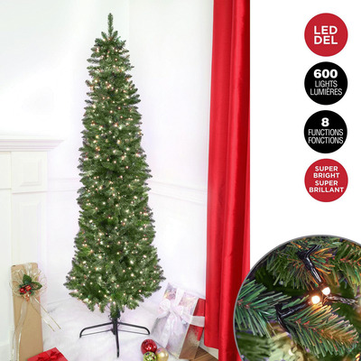Danson - Slim pre-lit Christmas tree, 6.5'