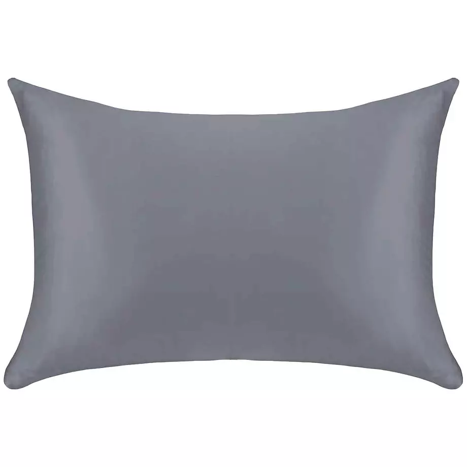 Dark grey satin pillowcases, pk. of 2