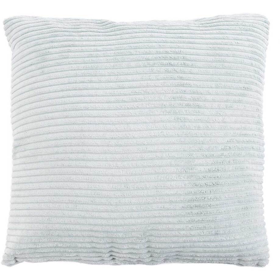 Decorative plush velvet corduroy striped throw cushion, 17.5"x17.5"