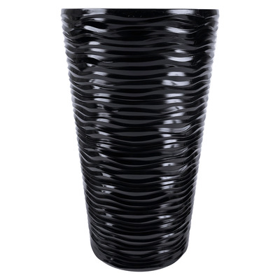 Decorative wave cylinder planter pot, 22"