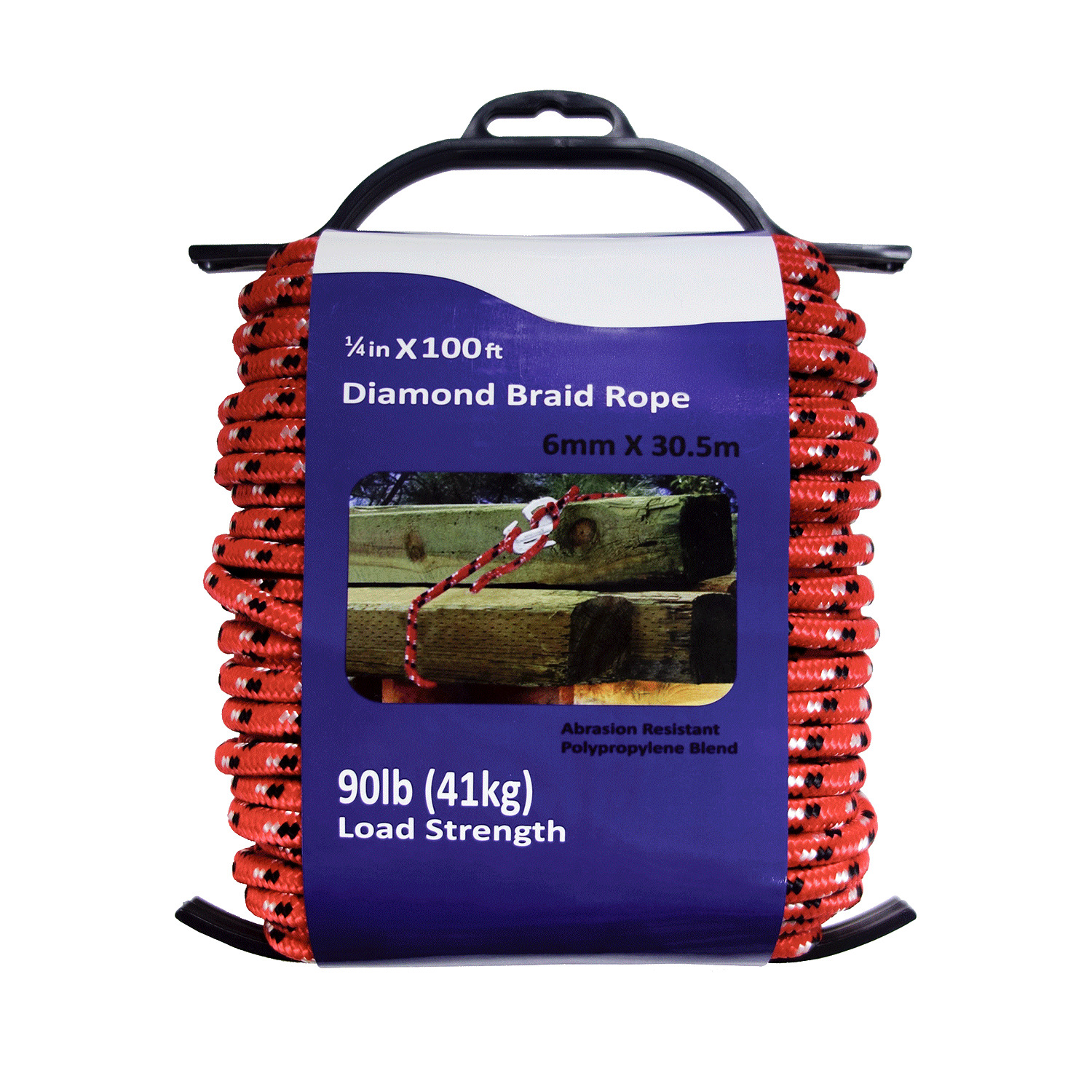 Diamond braid rope, 100' (30m)