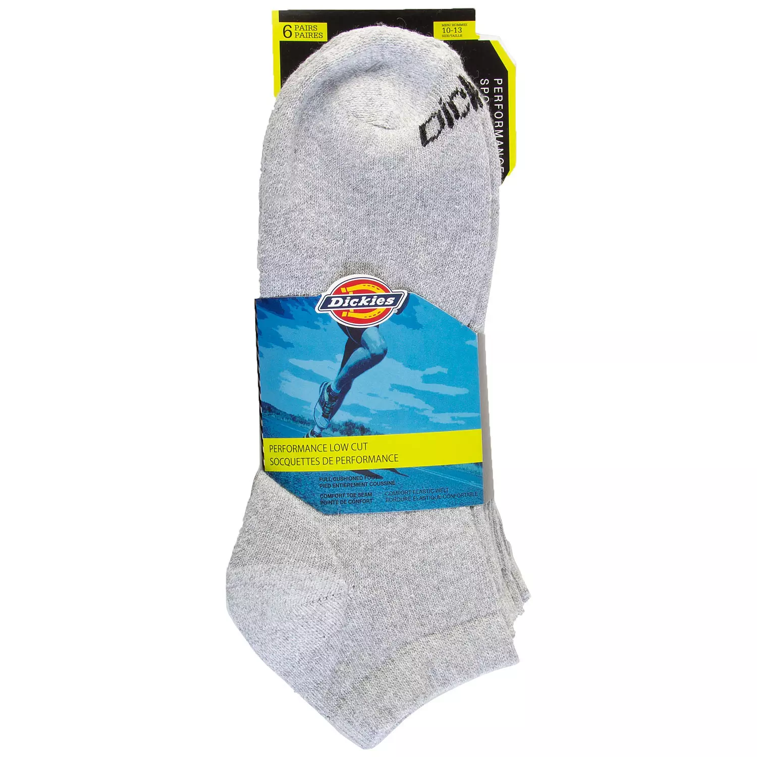 Dickies - Performance low cut socks, 6 pairs, grey