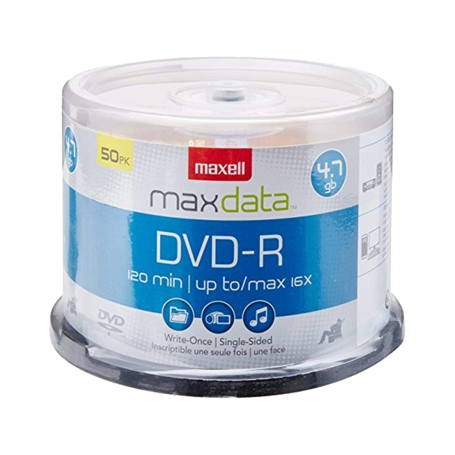 Disques enregistrables DVD-R 4.7 Go/16x, paq. de 50, Fr