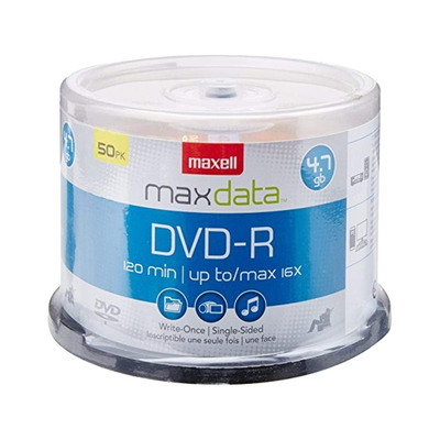 Disques enregistrables DVD-R 4.7 Go/16x, paq. de 50