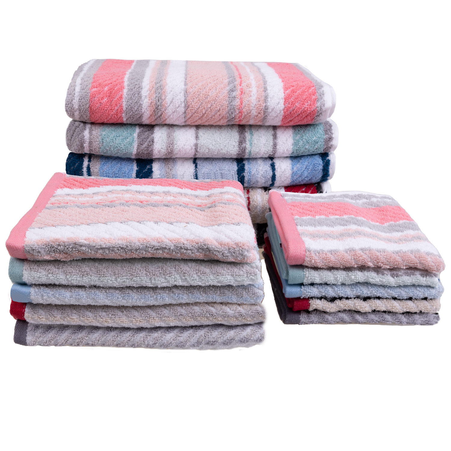 DOLCE Collection - Textured stripes cotton facecloth