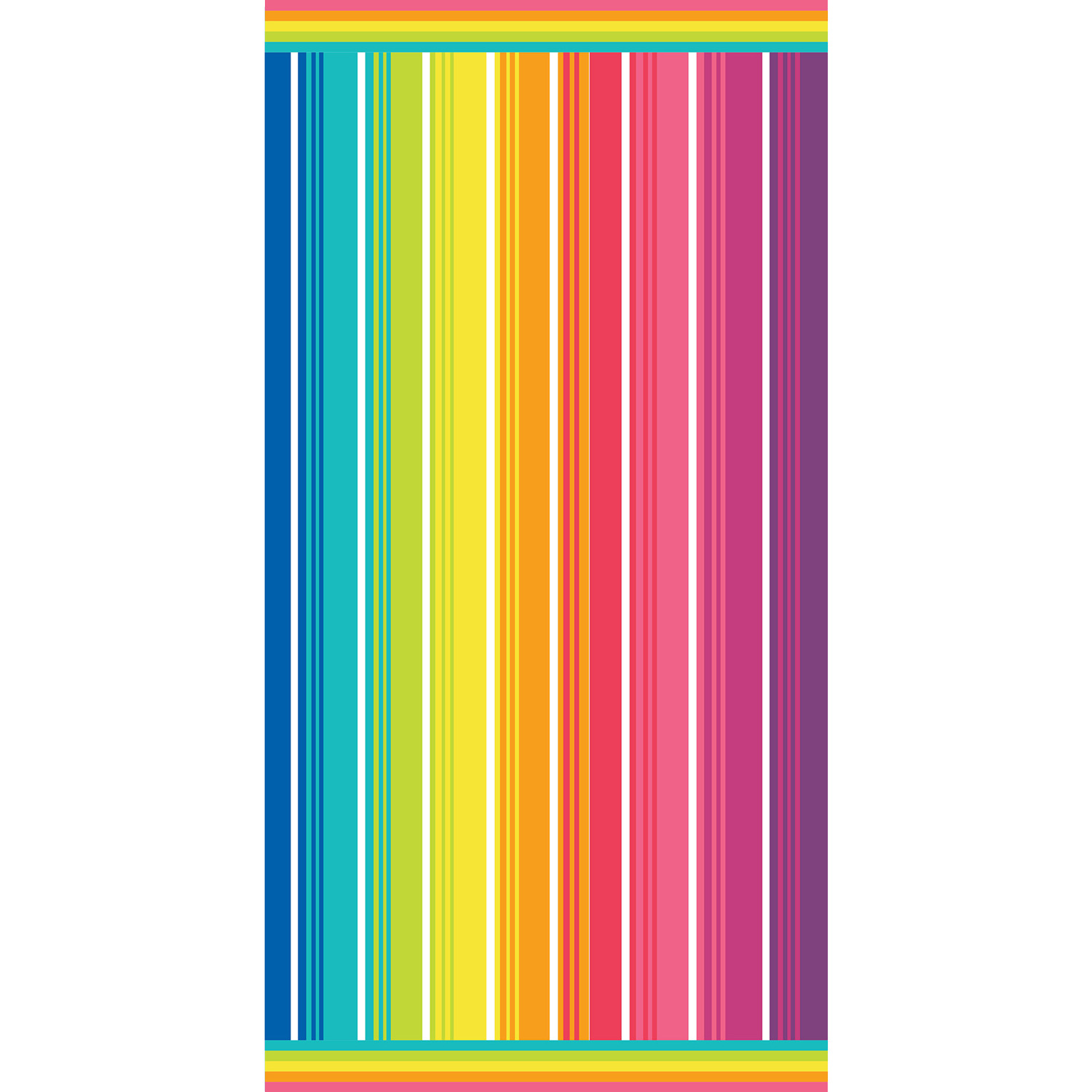 Double jacquard velour beach towel - Rainbow
