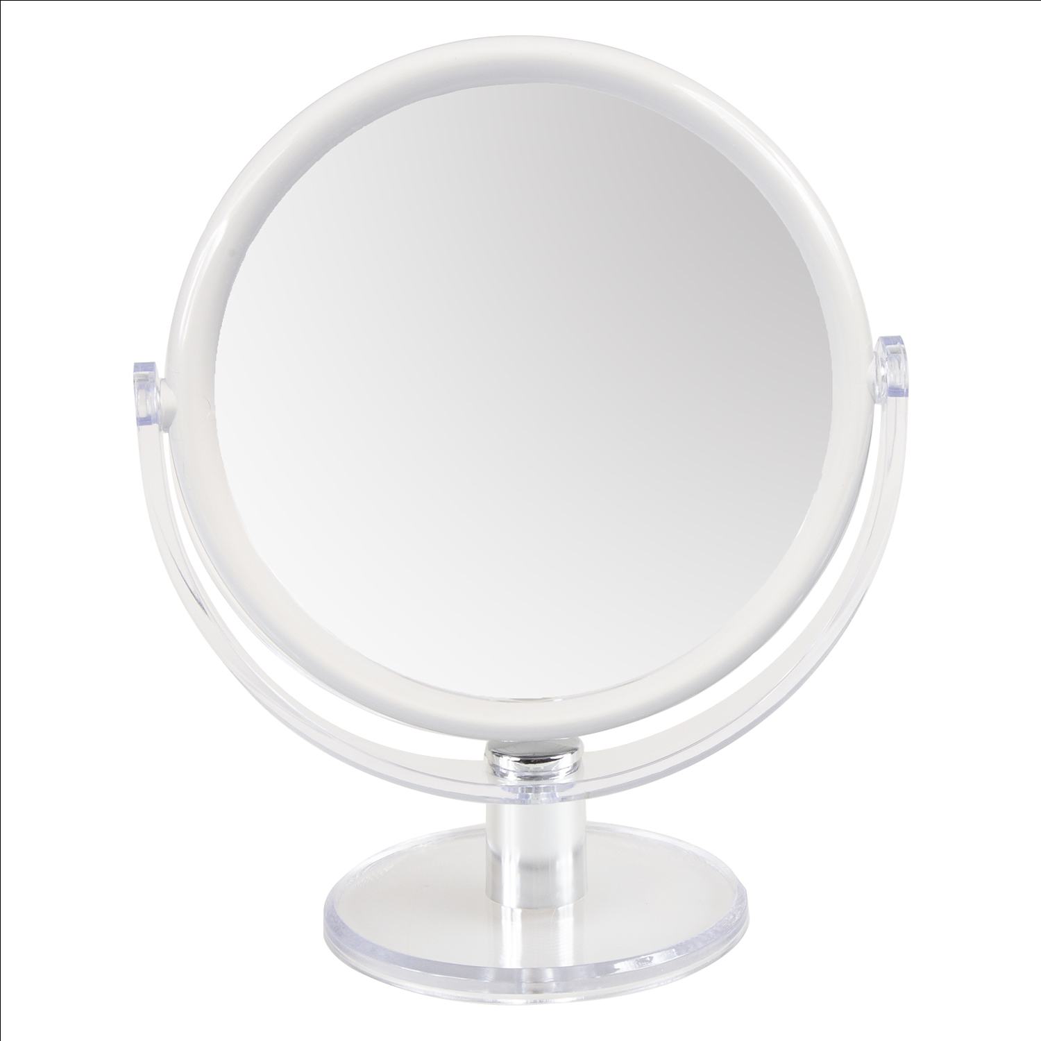Double sided makeup mirror 1x and 10x