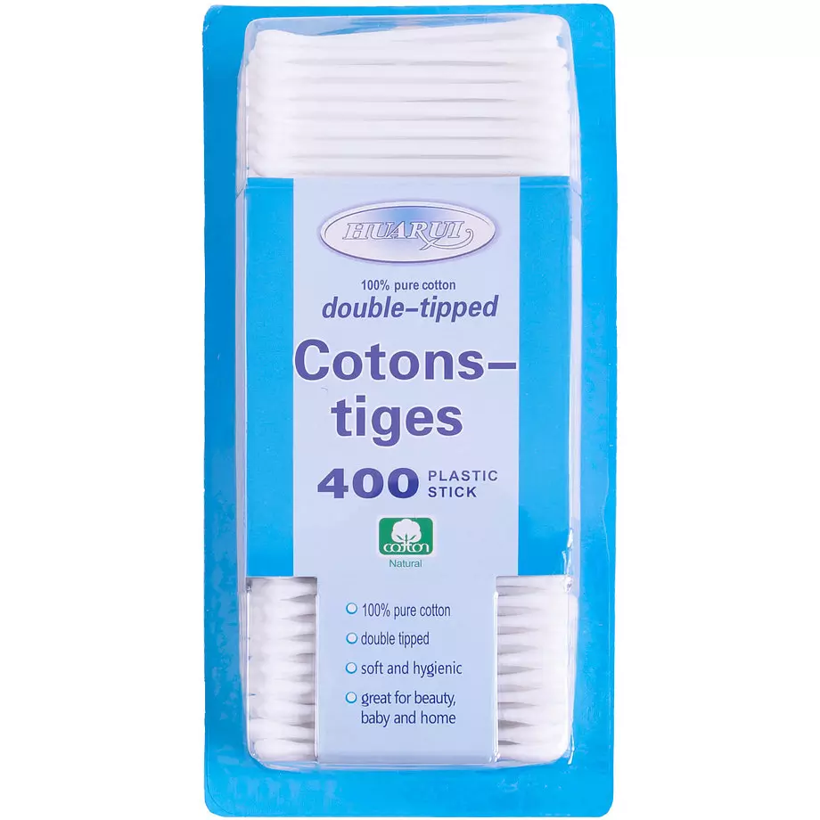 Double tipped cotton swabs, 400 count
