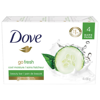 Dove Go Fresh - Pain de beaut&eacute;, Paq. de 4