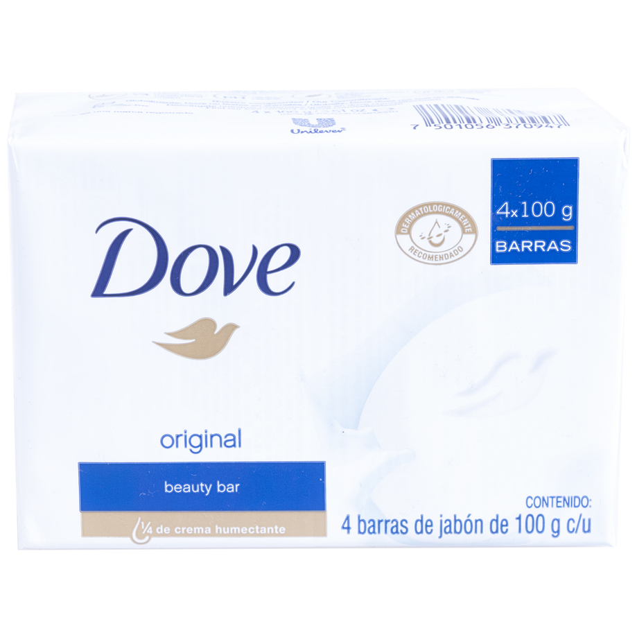 Dove - Original beauty bar soap, pk. of 4 x 100g