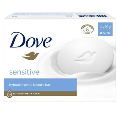Dove Sensitive - Hypoallergenic beauty bar, Pk. of 4