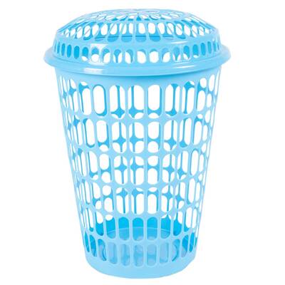 Durable laundry hamper with lid, 55L