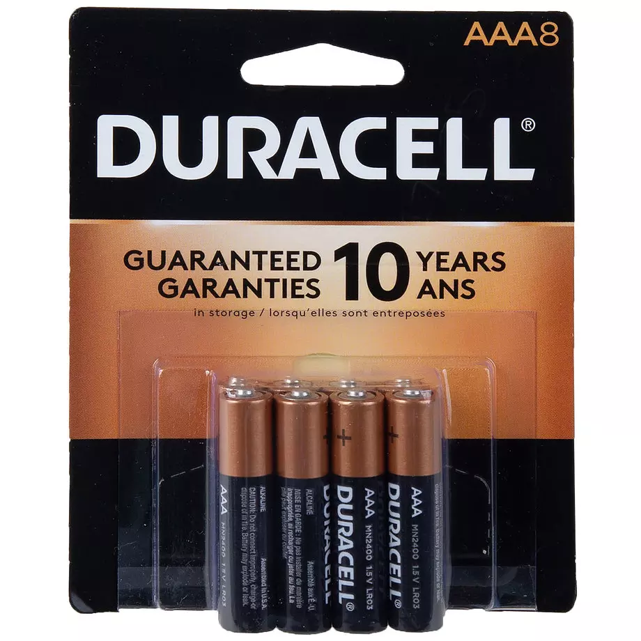 Duracell - Alkaline AAA batteries, pk. of 8