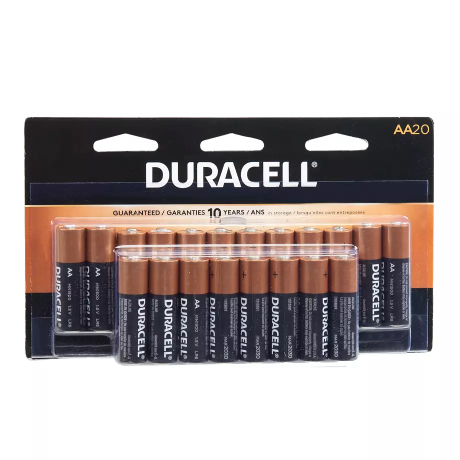 Duracell - Batteries AA, paq. de 20