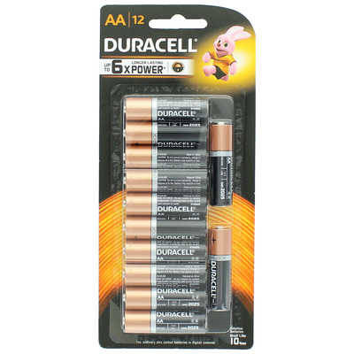 Duracell - Piles alcalines AA, paq. de 12