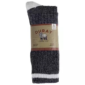 Duray - Travail héritage, chaussettes laine cardée, 3 paires