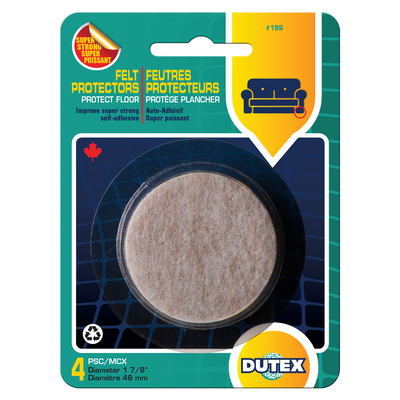 Dutex - 1 7/8" self-adhesive felt protectors, pk. of 4
