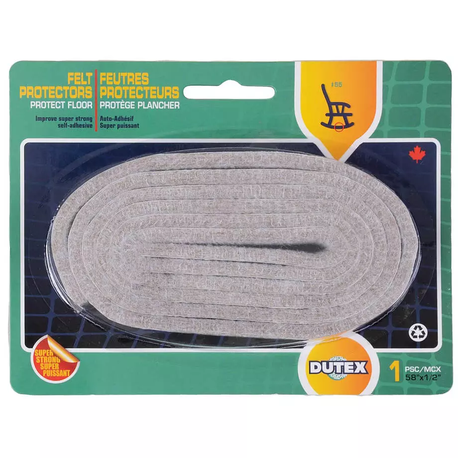 Dutex - Floor protector, self adhesive felt strip, 0.5