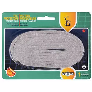 Dutex - Floor protector, self adhesive felt strip, 0.5"x58"