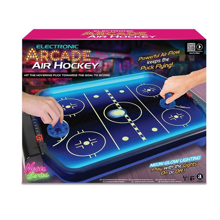 Electronic arcade game - air hockey (neon series)