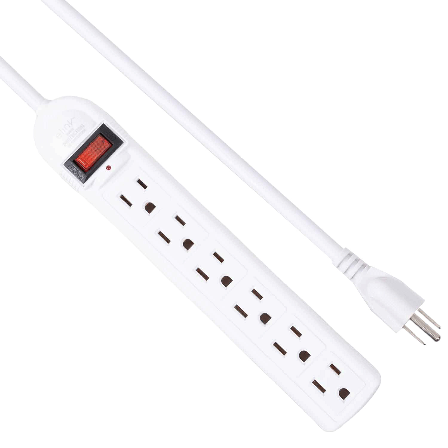 elink - Power bar with surge protection, 6 outlets, 4ft