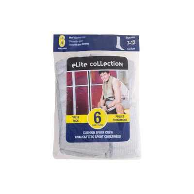 Elite Collection - Chaussettes sport coussin&eacute;es - Format &eacute;conomique, 6 paires