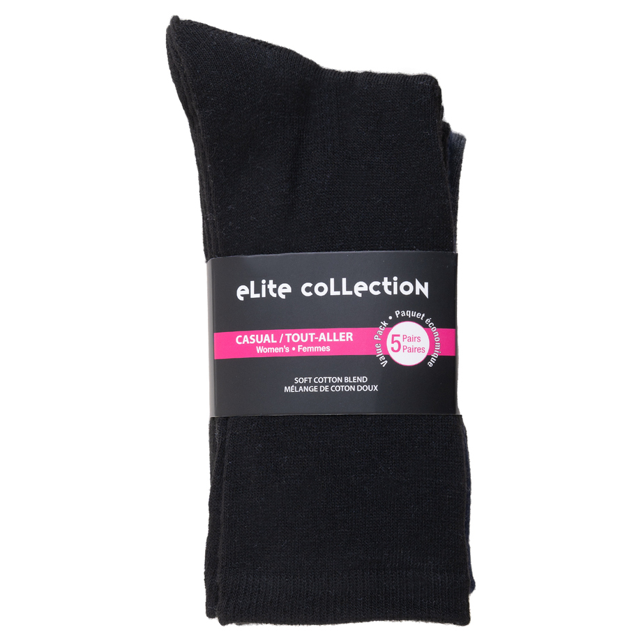 Elite Collection - Dress socks, assorted dark colors - Value pack, 5 pairs