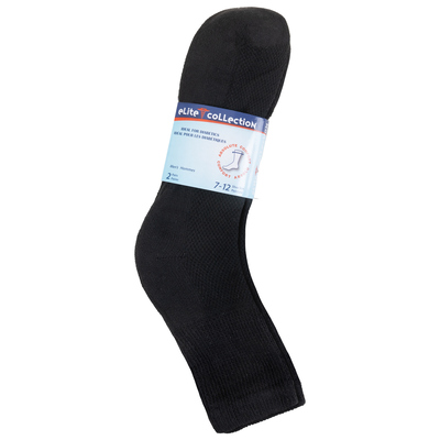 Elite Collection - Non-binding crew socks, 2 pairs