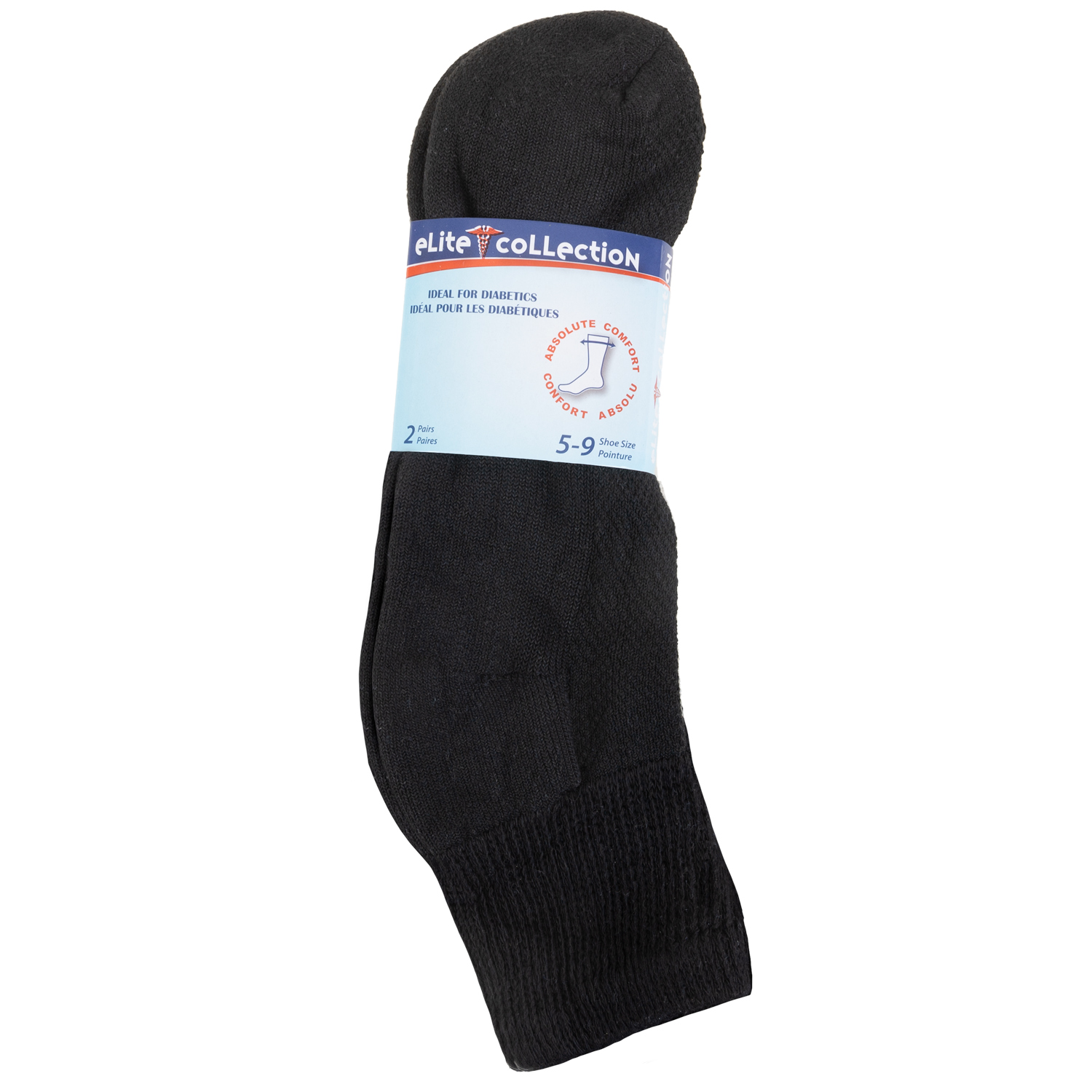 Elite Collection - Non-binding crew socks, 2 pairs
