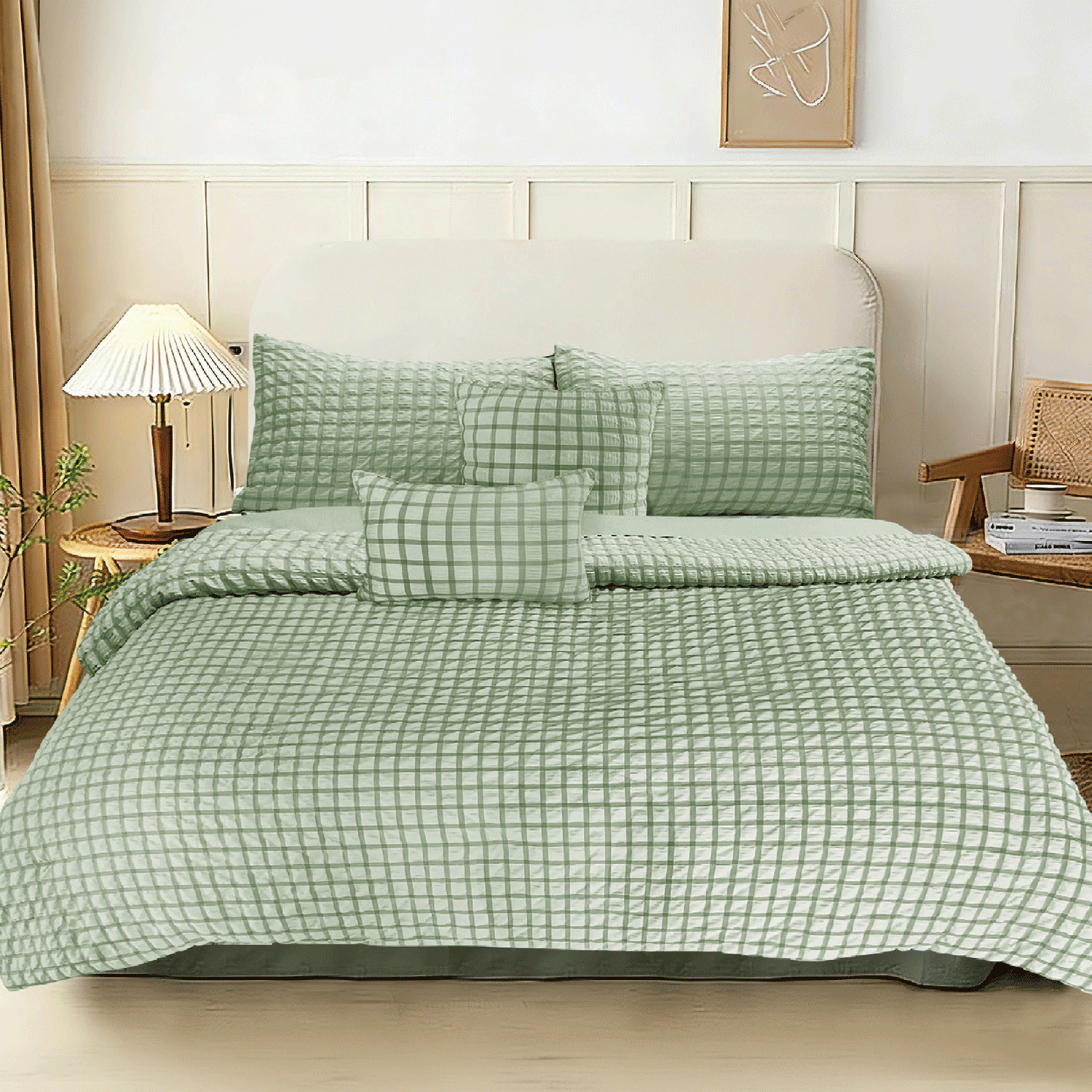 Embossed comforter set, Fresh leaves