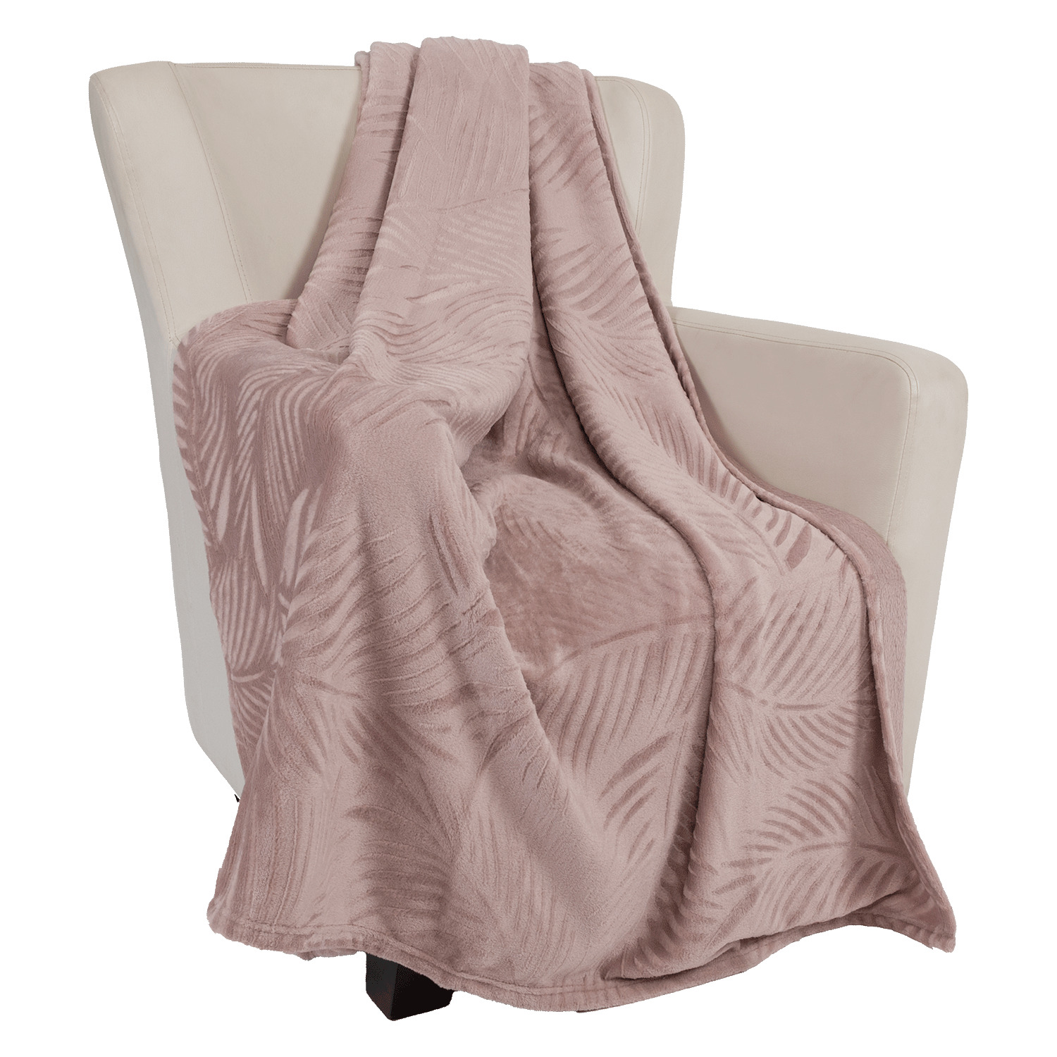 Embossed flannel throw, 50"x60"