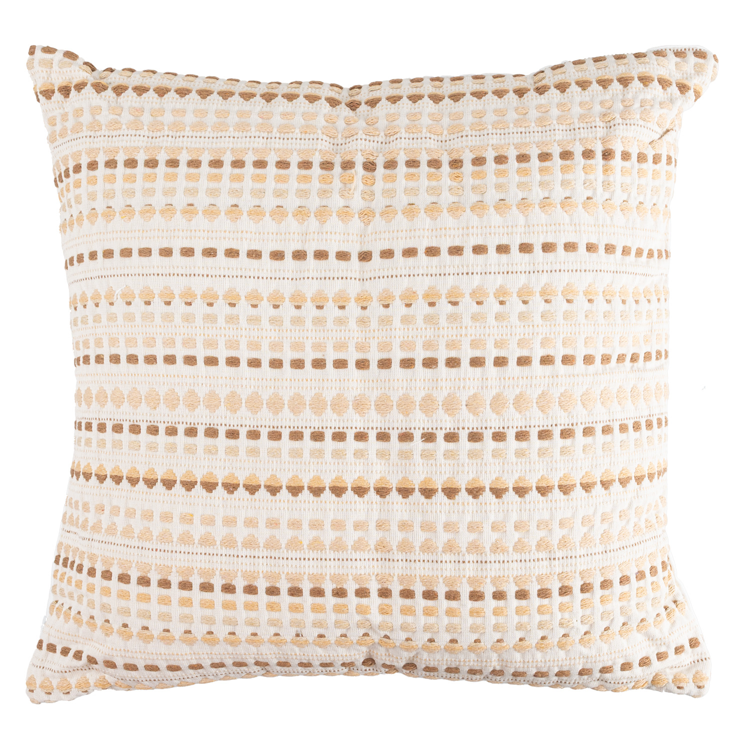Embroidered chenille & jacquard pillow