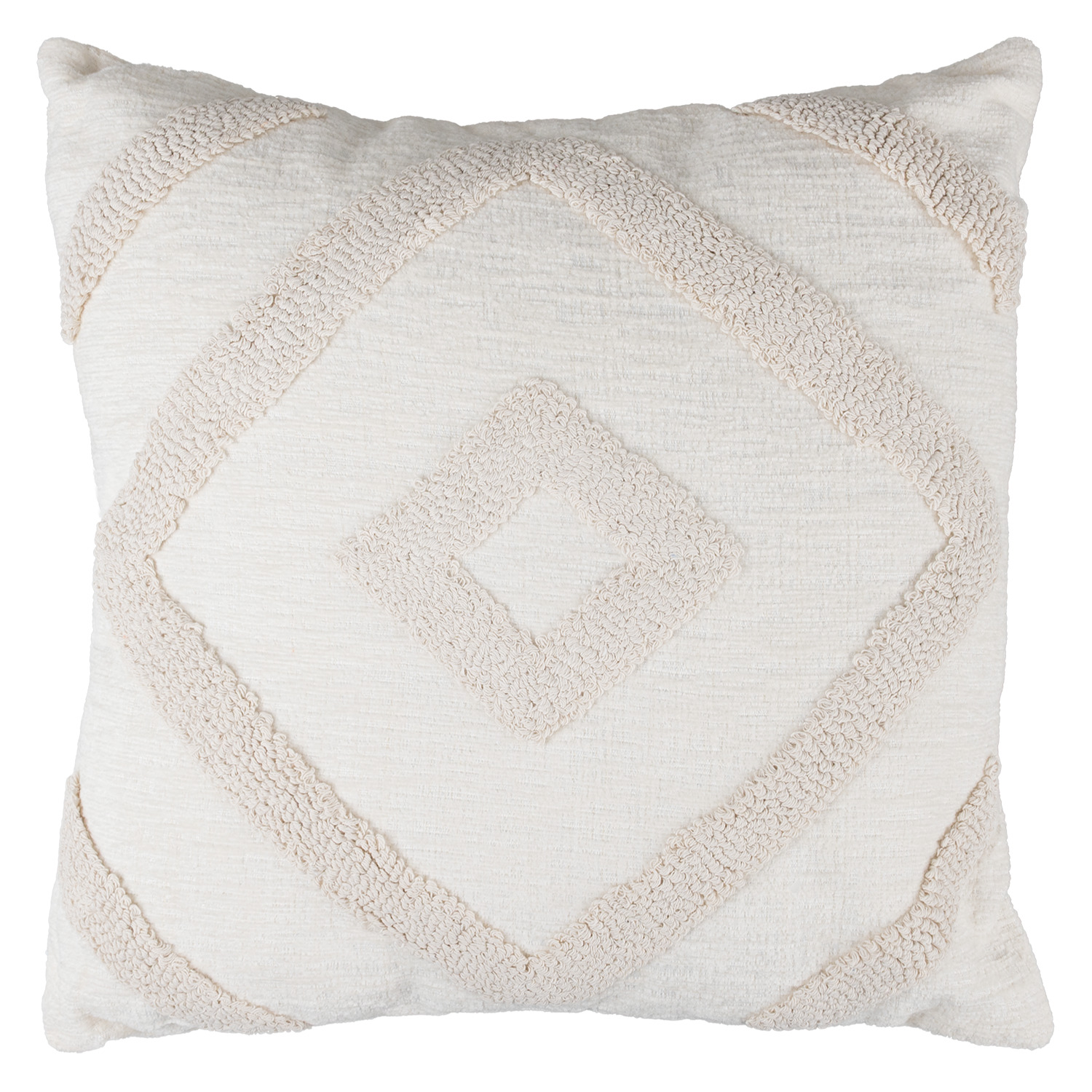 Embroidered chenille pillow