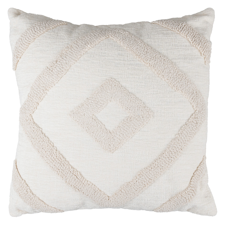 Embroidered chenille pillow