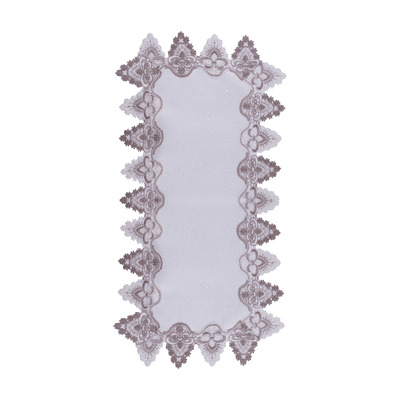 Embroidered lace trim tablecloths - Melina