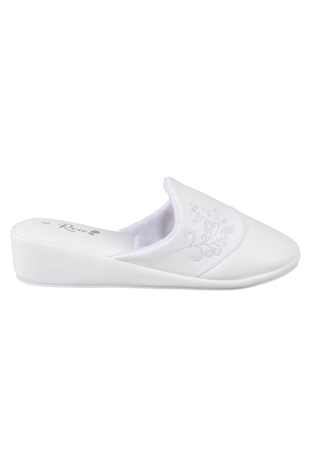 Embroidered mule slippers