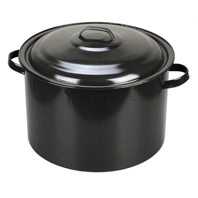 Enamel coated carbon steel canning cauldron, 12L