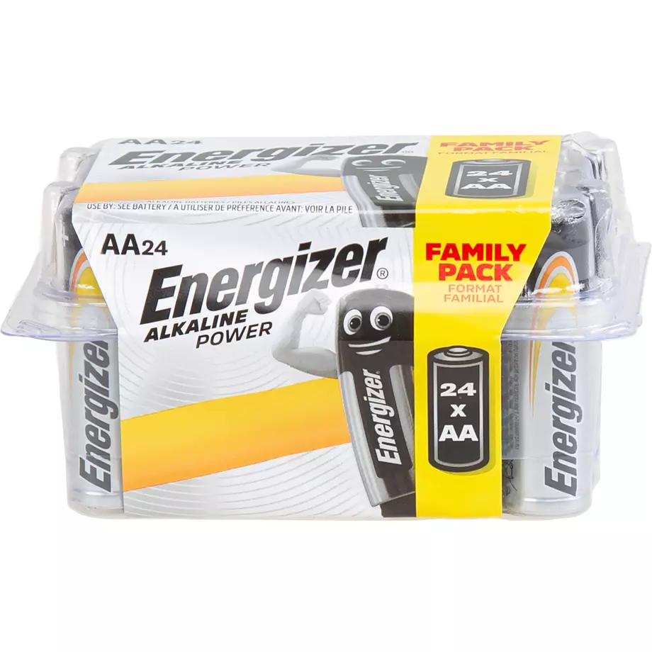 Energizer - Alkaline Poweer, piles alkalines AA, format familial, paq. de 24