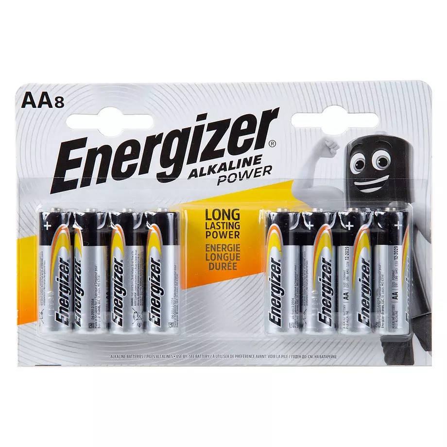 Energizer - Alkaline Power, AA batteries, pk. of 8
