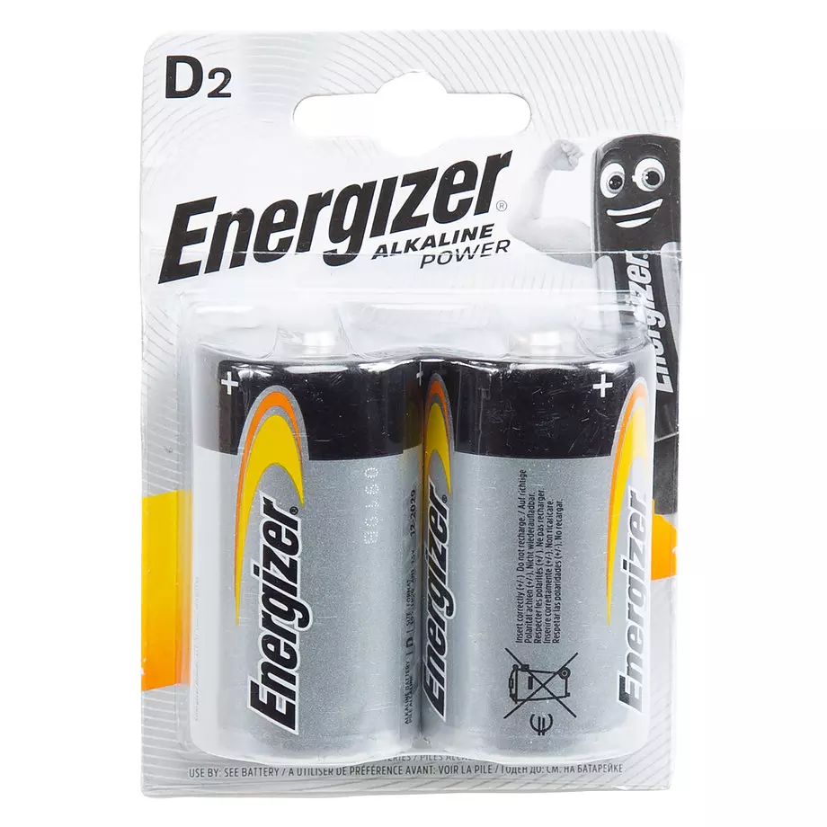 Energizer - Alkaline Power, D batteries, pk. of 2