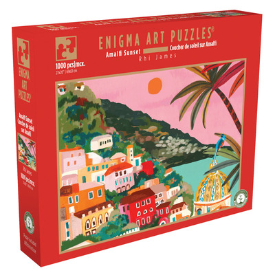 Enigma Art Puzzles - Casse-tête - Rhi James - Coucher du soleil sur Amalfi, 1000 mcx
