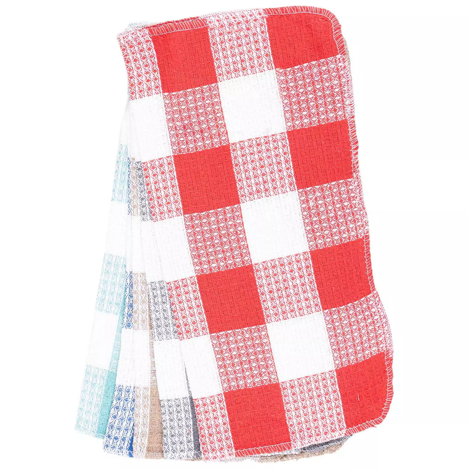 Ens. de 5 lavettes vichy, assortis