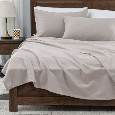 Ens. de draps en molleton, couleur unie