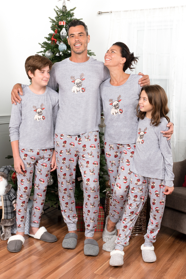 Ens. de pyjama assortis pour la famille ultra doux à manches longues - Carlin de Noël
