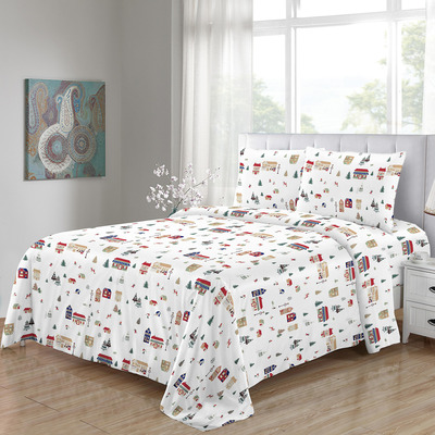 Ensemble de draps de No&euml;l, Chalets