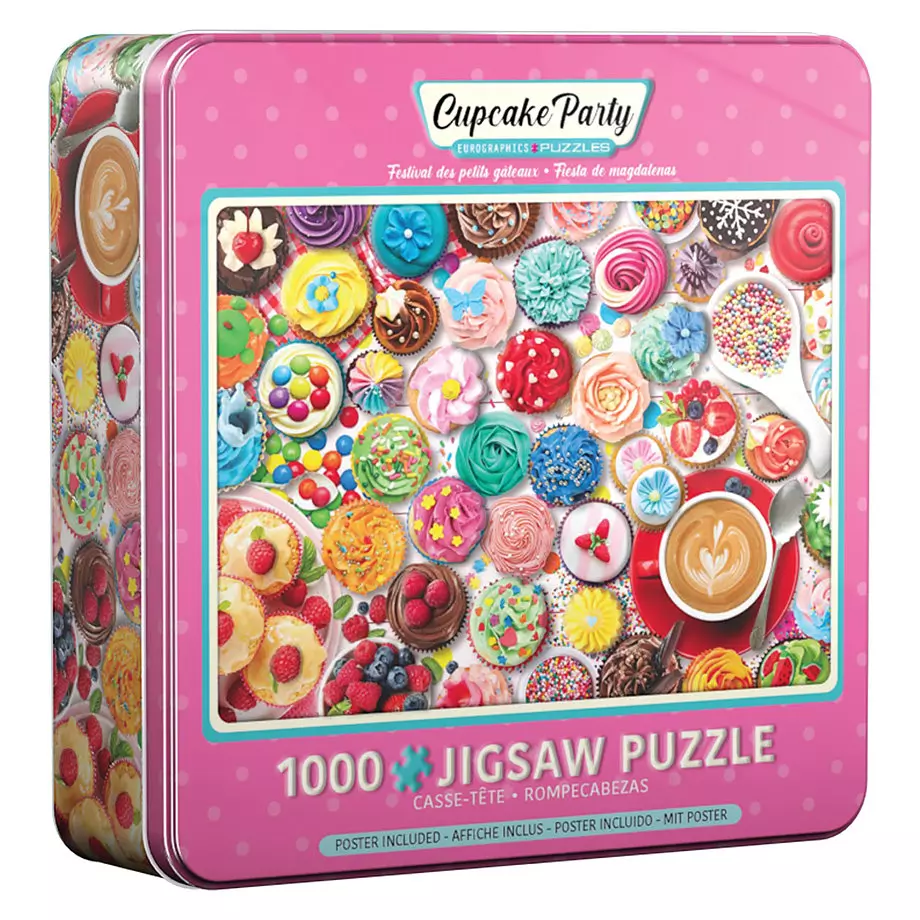 Eurographics - Puzzle, Cupcake party, 1000 pcs (tin box)