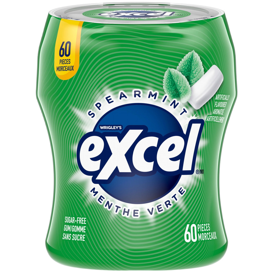 Excel - Spearmint gum, Pk. of 60