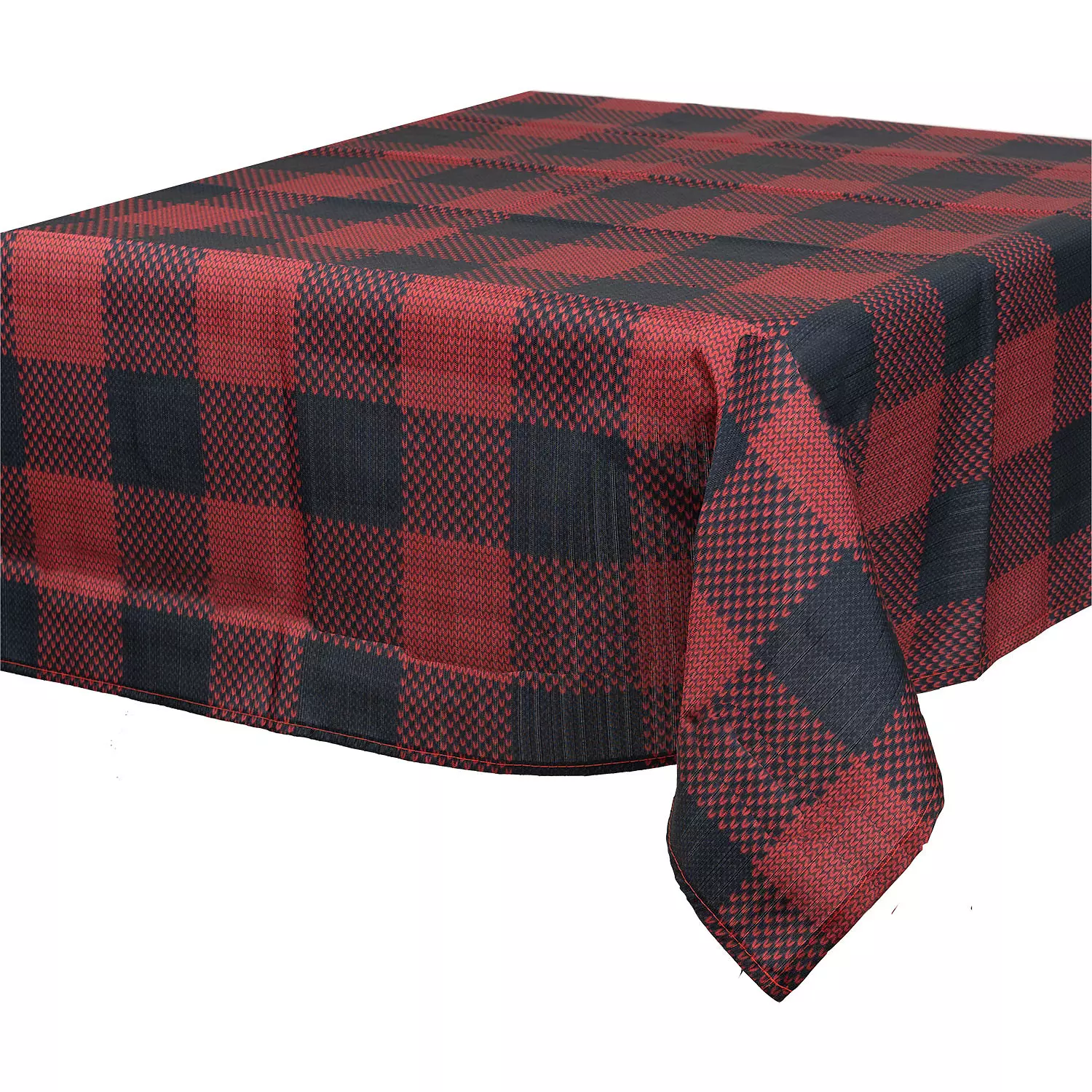Fabric tablecloth, 52"x70", buffalo plaid